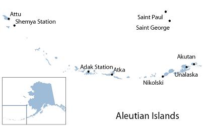 Aleutian Islands access map graphic